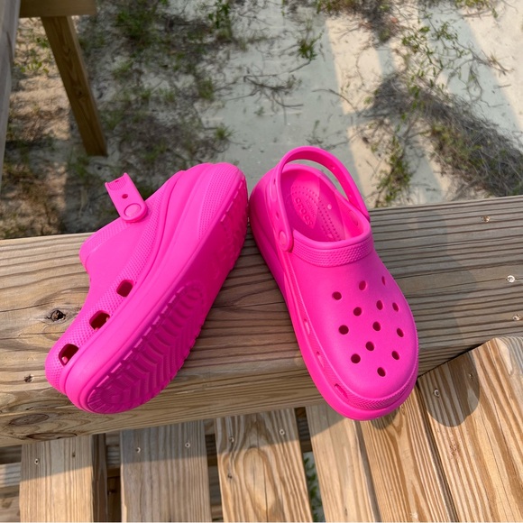Pink Platform Crocs - Picture 3 of 4